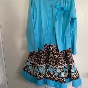 Rare Editions dress with cardigan